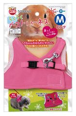 マルカン うさちゃんのらくらくベストハーネスM ピンク