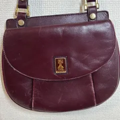BURBERRY バーバリー　レザーショルダーバッグ ボルドー マグネット開閉 ヴィンテージ 美品