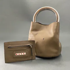 【希少】MARNI MARKET バケットバッグ　ヌガー 希少】MARNI MARKET バケットバッグヌガー