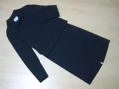 49AV ジュンコ シマダ 36 38 7号 9号 ジャケット スカート スーツ 母 紺 受験 面接 入園式 入学式 卒業式 卒園式 フォーマル 婦人 レディース ★4【中古】ママ コーデ セットアップ 40代 50代 アウトレット