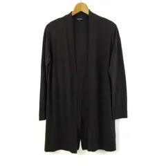 アンタイトル ロングカーディガン トップス ガウン ニットコート シルク混 カシミヤ混 レディース ブラウン UNTITLED 【中古】