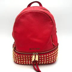 【美品】MICHAEL KORS　マイケルコース　リュック　レザー　バックパック　革　スタッズ　ピンク　ゴールド