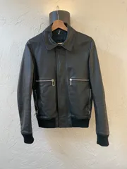 美品 15AW⭐️ディオールオム ダブルライダースジャケット ネイビー 48 2025年最新】Yahoo!オークション -ディオールオムジャケットの