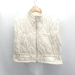 ◇ ⊇ me+em select ミームセレクト 中綿入り ベスト サイズF アイボリー レディース E  【1503310001099】