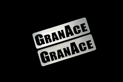 EE-506-2  GRANACE 銀黒 アクリル2層 ステッカー トヨタ グランエース 前期 後期 モデリスタ 2枚1セット