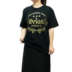 オリオンビール コットン 生地 黒色 ブラック tシャツ ジョッキ 沖縄 ご当地 オリオン 綿 メンズ レディース