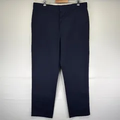 古着 ディッキーズ Dickies ワークパンツ 874 チノパン ワンポイントロゴ 大きいサイズ テーパード w42 L34  ネイビー メンズ