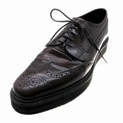 PRADA プラダ 2EG015 ウイングチップ ドレスシューズ ダークブラウン サイズ6.5 メンズ /T2K