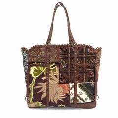 極美品○ エトロ ショルダーバッグ チェーン キルティング ペイズリー 