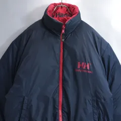 90s Helly Hansen ヘリー・ハンセン リバーシブル ダウンジャケット ジャンパー ヴィンテージ アウター ネイビー レット ビンテージ USA アメリカ古着 メンズXL相当