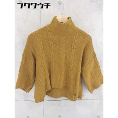 ◇ SENSE OF PLACE by URBAN RESEARCH ハイネック ニット 七分袖 セーター サイズFREE ブラウン系 レディース 【中古】 【1103010003050】