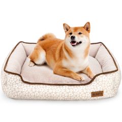 【数量限定】ペットベッド 猫用 犬用ベッド ボックスベッド 寝床 通年タイプ リバーシブルクッション付き 洗える 柔らかい ふわふわ 中小型犬/猫用 通年 オールシーズン おしゃれ