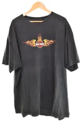 ハーレーダビッドソン HARLEY-DAVIDSON  2005年 ファイヤー フレイム ロゴ Tシャツ 2X 2X Tシャツ ブラック 103MT-3018