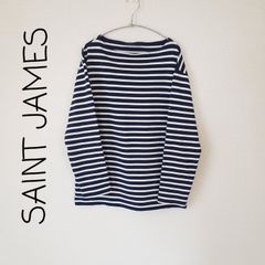 SAINT JAMES セントジェームス ウェッソン ネイビー×ホワイト /バスク