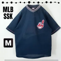 MLB/SSK★クリーブランド・インディアンズ/INDIANS★メッシュTシャツ/ユニフォーム★ワフー酋長ロゴ刺繍★メンズM　2407J014