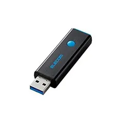 【中古】(未使用･未開封品)エレコム USBメモリ USB3.0対応 Windows10対応 Mac対応 暗号化セキュリティソフト付 ノック式 64GB ブルー MF-PSU364GBU