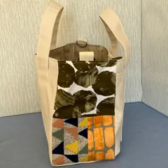 No.25   ミニトート　ミナペルホネン　ショルダー用金具付き　刺繍生地使用