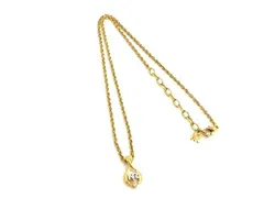 ■美品■ NINA RICCI ニナリッチ ラインストーン ネックレス ペンダント アクセサリー レディース ゴールド系 DE5289