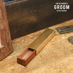 ねこ髭ケース ねこひげケース 木 鉄 おしゃれ POST GENERAL ポストジェネラル CAT'S WHISKERS CASE GROOM  猫のヒゲケース 専用袋付き 思い出 メモリアル 972310015 