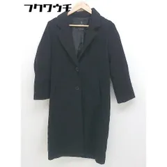 ■ w closet ダブルクローゼット 長袖 チェスター コート サイズF ブラック レディース 【中古】 【1105060004100】