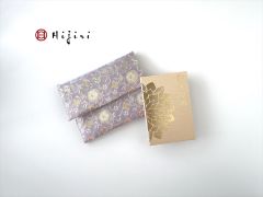再販‼︎　御朱印帳入れ  高級金襴…雪輪紫《送料無料》