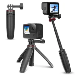 ULANZI 自撮り棒 アクションカメラアクセサリー セルカ棒 スマホ 三脚 3段伸縮 用三脚スタンドDJI OSMO ACTION/OSMO POCKET用 アクションカメラアクセサリーのサムネイル
