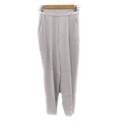 グリーンレーベルリラクシング ユナイテッドアローズ green label relaxing テーパードパンツ イージーパンツ スラックスパンツ アンクル丈 38 M ライトグレー /YK39