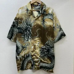 UNISEX S/M 【美品】サンサーフ 開襟 アロハ 半袖シャツ 龍 ドラゴン