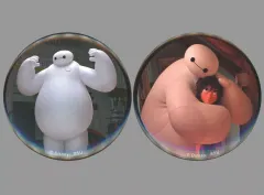 【中古】バッジ・ビンズ TYPE-D/56mm2個セット 缶バッジ 「Happyくじ ベイマックス vol.2.0」 G賞