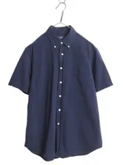 【お得なクーポン配布中!】 ラルフローレン シアサッカー 半袖 ボタンダウン シャツ メンズ L / 古着 ポロ 半袖シャツ コットン ワンポイント ポケット付き カジュアル