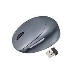 サンワサプライ 静音ワイヤレス小型エルゴノミクスマウス 充電式 5ボタン ブラック MA-EWBS522BK