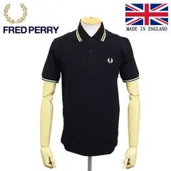 FRED PERRY (フレッドペリー) M12N TWIN TIPPED FP SHIRT ライン入りポロシャツ イングランド製 全5色 FP390 K35BLACK/ACIDLIME 42