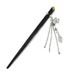 一本差し 髪飾り 成人式 振袖 前撮り 袴 浴衣 かんざし 桜 さくら 黒 シルバー パール 下がり リーフ 葉 和柄 おしゃれ かわい No.10-1053