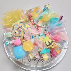 パステルヘアピン　派手カワ　レトロ
