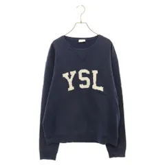 SAINT LAURENT PARIS (サンローランパリ) 21AW logo-print sweatshirt ヴィンテージロゴスウェット トレーナー ネイビー 666979 Y36IPのサムネイル