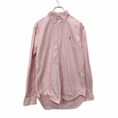 Ralph Lauren 長袖 シャツ Sサイズ ラルフローレン 刺繍 カスタムフィット ピンク 古着卸 アメリカ仕入 t2407-4007
