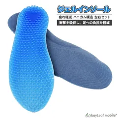 ジェル インソール 中敷き メンズ レディース 左右セット 衝撃吸収 ハニカム構造 高弾性 クッション 靴 くつ 25.5-28.5cm