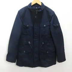 Q■マッキントッシュフィロソフィーMACKINTOSH TROTTERライナー付ミリタリージャケット■紺【40】MENS/125【中古】