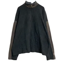 LANDS’END フリースジャケット XL ブラック ランズエンド ハーフジップ 襟付き アウトドア ビッグサイズ 古着卸 アメリカ仕入 a611-7426のサムネイル