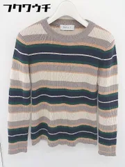 ◇ Simplicite シンプリシテェ ボーダー 長袖 ニット　セーター ベージュ系　マルチ レディース  【1109130012385】