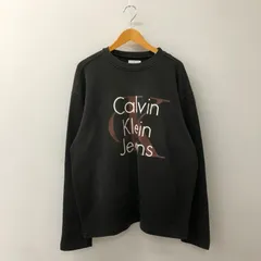【中古品】Calvin klein Jeans カルバンクラインジーンズ 90’s LOGO PRINT SWEATSHIRT BMF0554 90年代 ロゴプリント スウェット トップス トレーナー 【141-250920-ts-15-tei】