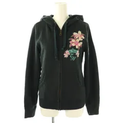 エドハーディー Ed Hardy バックプリントフードジップパーカー 裏起毛 S 黒 ブラック /AT ■OSのサムネイル