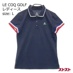 LE COQ GOLF ルコックゴルフ 半袖ポロシャツ ネイビー系 L [240001964969]#