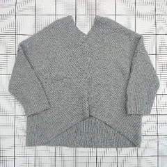 ◇ ⊇ ココ ディール 防寒性良好 長袖 ニットセーター サイズM グレー系 レディース E  【1508200023663】