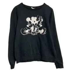 Disney キャラクタースウェット トレーナー ディズニー S ブラック レディース プルオーバー 裏起毛 古着卸 アメリカ仕入 a612-7875のサムネイル