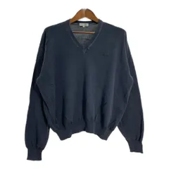 70年代 フランス製 CHEMISE LACOSTE シュミーズ ラコステ コットン ニット セーター 大きいサイズ ネイビー（メンズ 6 ）中古 古着 T2825