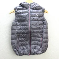 G■プーマ/PUMA ライトダウンベスト/901902【L】紫/LADIES/43【中古】■