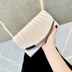 パーティーバッグ 結婚式 バッグ 大きめ パール ビーズ ショルダー シルバー パーティ バッグ サテン 披露宴 お呼ばれ フォーマル レディース 謝恩会 成人式 misiyou14