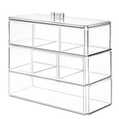 Zackarla 小物入れ プラスチックケース パーツボックス ネイル 収納 ビーズケース グッズ収納 缶バッジカバー 57mm クリアケース ふた付き