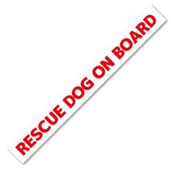 【 RESCUE DOG ON BOARD 】マグネットステッカー W500